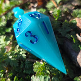 Spinning Top Handmade Resin Shimmery Alternative Shaped TTRPG Gaming Dice D6