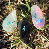 'Wibble Wobble Oloid' Shimmery Handmade Resin Alternative Shape D4 TTRPG Gaming Dice