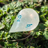 'Wibble Wobble Oloid' Shimmery Handmade Resin Alternative Shape D4 TTRPG Gaming Dice