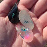 'Wibble Wobble Oloid' Shimmery Handmade Resin Alternative Shape D4 TTRPG Gaming Dice