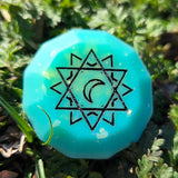 'Sun & Moon' Individual Beveled Coin Gaming D2 Dice Probability Flip Game of Chance