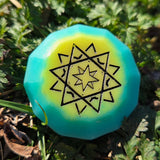 'Sun & Moon' Individual Beveled Coin Gaming D2 Dice Probability Flip Game of Chance