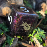 'Beetles, Baby' Individual Handmade Resin Colorshifting Shimmer TTRPG Insect Themed Board Game D6 Dice