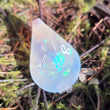 'Wibble Wobble Oloid' Glow in the Dark Shimmery Rainbow Handmade Resin Alternative Shape D4 TTRPG Gaming Dice