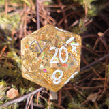 OOAK Handmade Resin Glow in the Dark or Colorshift Individual TTRPG Gaming Dice D20