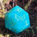 OOAK Handmade Resin Glow in the Dark or Colorshift Individual TTRPG Gaming Dice D20