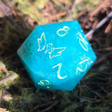 OOAK Handmade Resin Glow in the Dark or Colorshift Individual TTRPG Gaming Dice D20