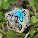 OOAK Handmade Resin Colorshift Individual TTRPG Gaming Dice D20