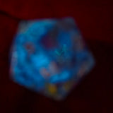 'The Guardian' Glow in the Dark Handpainted Tentacle Handmade Resin TTRPG 30mm Polyhedral Gaming Dice D20 Chonk OOAK