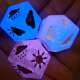 Dungeon Master Glow in the Dark DM Random Weather 20mm Oversized D12 TTRPG Gaming Dice