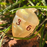 OOAK Acorn Shaped Handmade Resin Colorshifting Individual TTRPG Gaming Dice D6