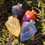 OOAK Acorn Shaped Handmade Resin Colorshifting Individual TTRPG Gaming Dice D6