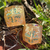 'Ribbity Bobbity BOO!' Handmade Colorshifting Daggerheart 20mm Oversized D12 Themed Pair TTRPG Duality Dice