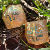 'Ribbity Bobbity BOO!' Handmade Colorshifting Daggerheart 20mm Oversized D12 Themed Pair TTRPG Duality Dice