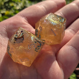 'Ribbity Bobbity BOO!' Handmade Colorshifting Daggerheart 20mm Oversized D12 Themed Pair TTRPG Duality Dice