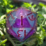 'Creepy Crawlies’ Glow in the Dark Handmade 30mm D20 Resin Stained Glass Polyhedral Gaming TTRPG Dice