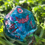 'Facets of Elegance’ Rainbow Colorshift Handmade 30mm D20 Resin Polyhedral Gaming TTRPG Dice