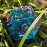 'Facets of Elegance’ Rainbow Colorshift Handmade 30mm D20 Resin Polyhedral Gaming TTRPG Dice