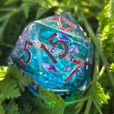 'Facets of Elegance’ Rainbow Colorshift Handmade 30mm D20 Resin Polyhedral Gaming TTRPG Dice