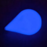 'Wibble Wobble Oloid' Glow in the Dark Shimmery Rainbow Handmade Resin Alternative Shape D4 TTRPG Gaming Dice