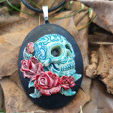 Individual Large Painted Glow in the Dark OOAK Cameo Pendant Necklaces