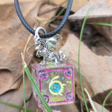'Dragon’s Hoard' Individual Mimic Style Handmade Resin OOAK D6 Dice Pendant Necklace