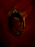 Individual Large Painted Glow in the Dark OOAK Cameo Pendant Necklaces with Swarovski Crystals