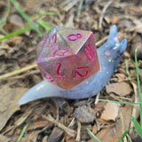 Individual Handmade OOAK Glow in the Dark Dice Snail Pins