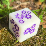 'Grinding Gears' Individual Oversized Handmade Resin Steampunk Gears TTRPG Polyhedral 20mm Gaming Dice