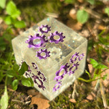 'Grinding Gears' Individual Oversized Handmade Resin Steampunk Gears TTRPG Polyhedral 20mm Gaming Dice