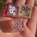 'Grinding Gears' Individual Oversized Handmade Resin Steampunk Gears TTRPG Polyhedral 20mm Gaming Dice