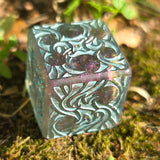 'Making Waves' Handpainted Handmade Colorshifting Resin Pipped Oversized D6 Polyhedral Gaming Dice
