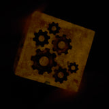 'Grinding Gears' Individual Oversized Handmade Resin Steampunk Gears TTRPG Polyhedral 20mm Gaming Dice