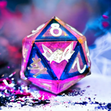 'Overstimulated' Microscratched Handmade 30mm D20 Dice