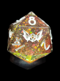 'Overstimulated' Microscratched Handmade 30mm D20 Dice