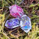 ‘Crystal Monoliths’ Handmade Resin Alternative D4 Polyhedral TTRPG Gaming Dice Runes
