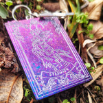'Strength' Handmade Resin Colorshifting Tarot Card Keychain