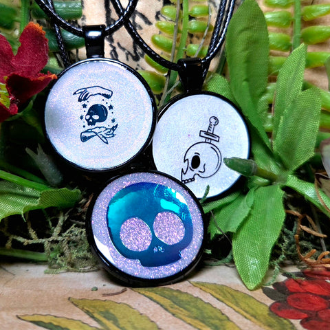 'Glowing Recommendations (Labotomize Me)' Glow in the Dark 1 Inch Round Pendant Necklace
