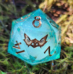 'Siren's Call' Liquid Core 30mm D20 Dice