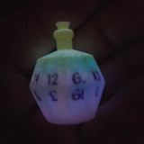 Individual Potion Bottle Glow in the Dark Alternative Shaped Functional TTRPG Handmade Resin D20 Gaming Dice