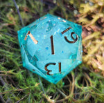 'Siren's Call' Liquid Core 30mm D20 Dice