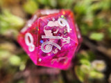 'Spiritual Guardians' Jester Inspired Handmade Resin Pink Colorshifting Unicorn Rainbow 7-Piece TTRPG Polyhedral Dice Set