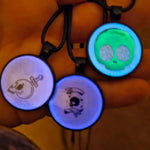 'Glowing Recommendations (Labotomize Me)' Glow in the Dark 1 Inch Round Pendant Necklace