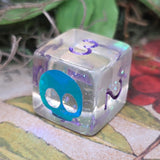 'Labotomy' Individual Handmade Resin Colorshifting Shimmer TTRPG Board Game D6 Dice