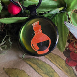 'Colorshifting Potions' 1 Inch Round Pendant Necklace