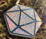 Glow in the Dark Handmade Resin D20 Polyhedral Gaming Dice TTRPG Ornament