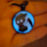 Glow in the Dark 'Don't Fear the (Chibi) Reaper' 1 Inch Round Pendant Necklace