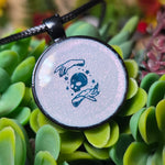 'Glowing Recommendations (Labotomize Me)' Glow in the Dark 1 Inch Round Pendant Necklace
