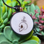 'Glowing Recommendations (Labotomize Me)' Glow in the Dark 1 Inch Round Pendant Necklace