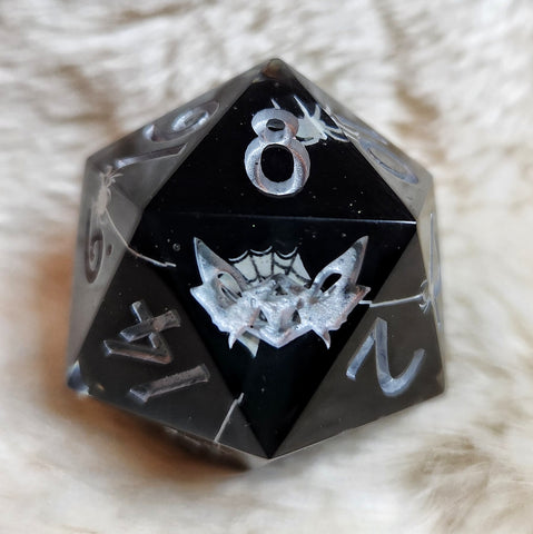 ‘Lolth’s Lair’ Glow in the Dark 30mm D20 Dice